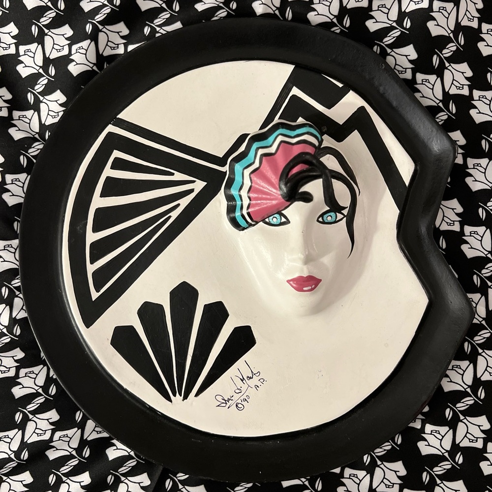 Vintage 1990 Sculpted Visual Painting Art - - Signed by Artist